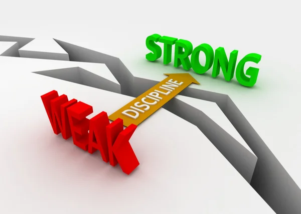 Discipline bridge weak to strong — Stock Photo, Image