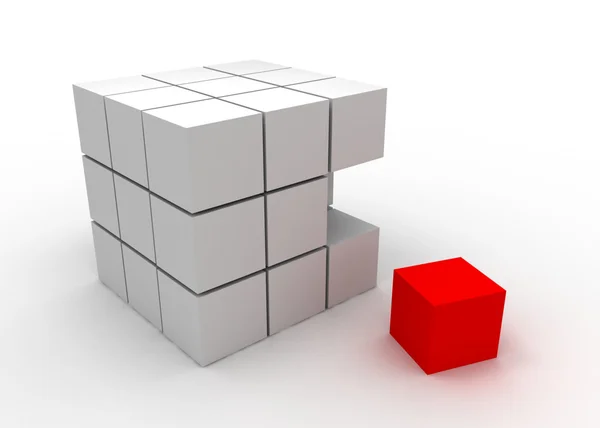 Концепция куба — стоковое фото