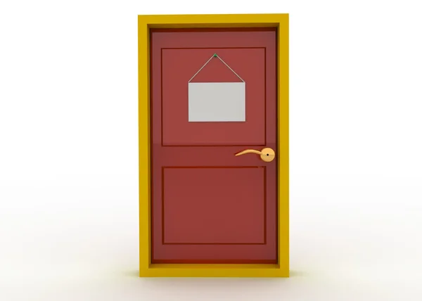 Дверь и табличка — стоковое фото
