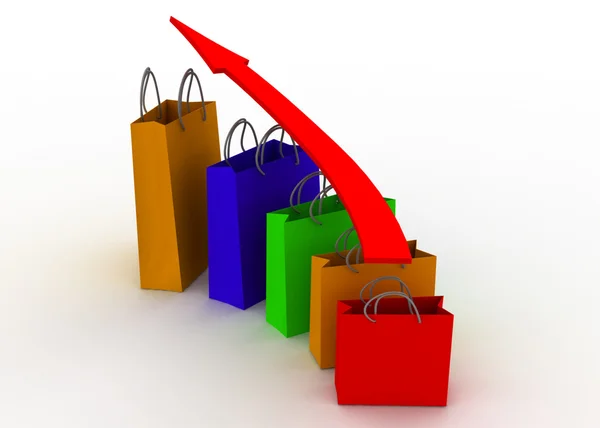 Gráfico de crecimiento de ventas —  Fotos de Stock