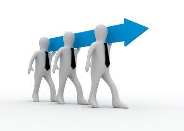 3D insan taşımak ok