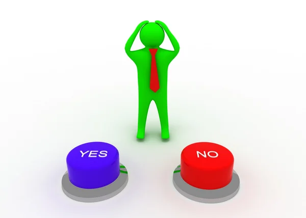 Button yes no concept — Stock Photo, Image