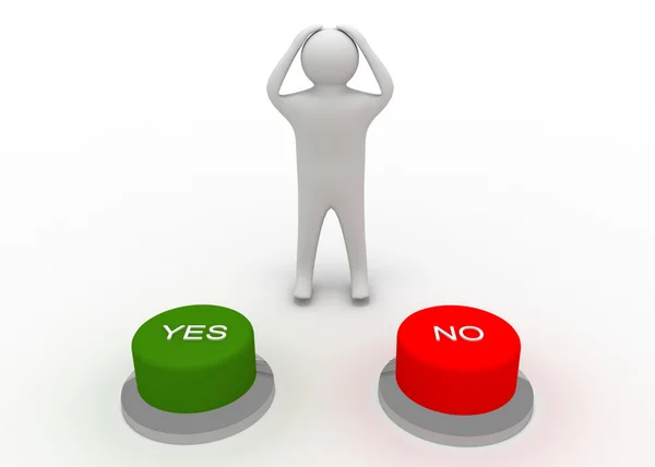Button yes no concept — Stock Photo, Image