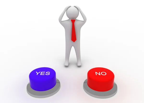 Button yes no concept — Stock Photo, Image