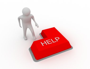 3D adam basma düğmesi Yardımı