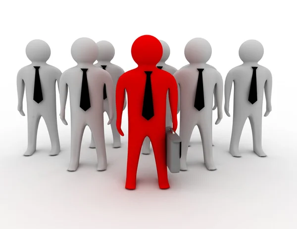 3d man person together leader — Stock Photo, Image