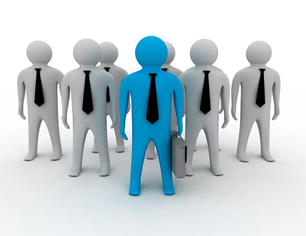 3d man person together leader — Stock Photo, Image