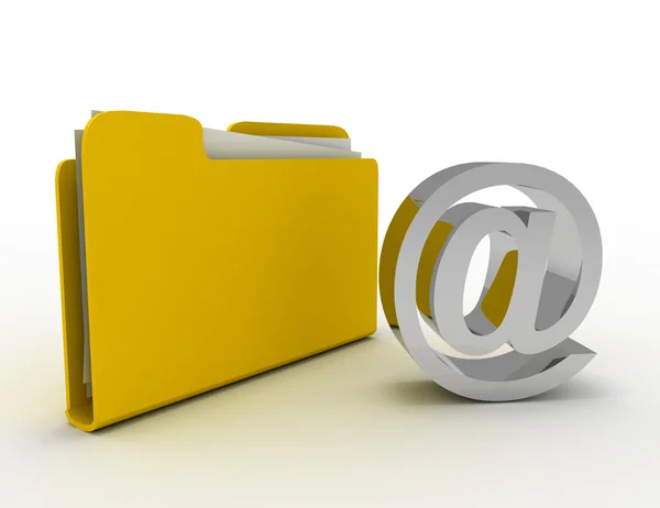 Folder email concept — Stock Photo, Image