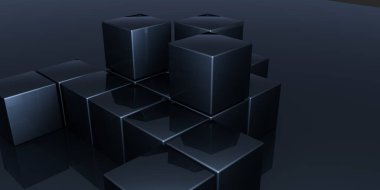 Üç boyutlu soyut arkaplan ve neon ışıkları. Neon tüneli. Uzay KUBESİ inşaatı. 3d illüstrasyon