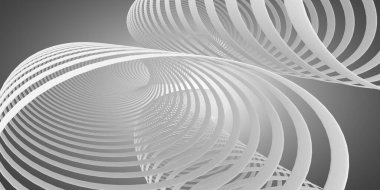 Üç boyutlu soyut arkaplan ve neon ışıkları. Neon tüneli. Uzay inşaatı. 3d illüstrasyon