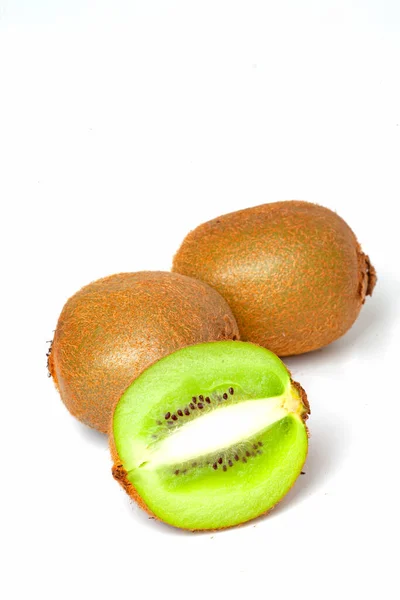 Kiwi Geïsoleerd Wit — Stockfoto