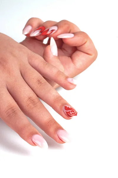 Young Women Hands Manicure — Stock Photo, Image