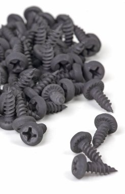 Beyaz üzerinde küçük siyah vida