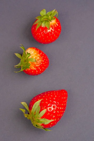 Strawberry Isolerade Svart — Stockfoto