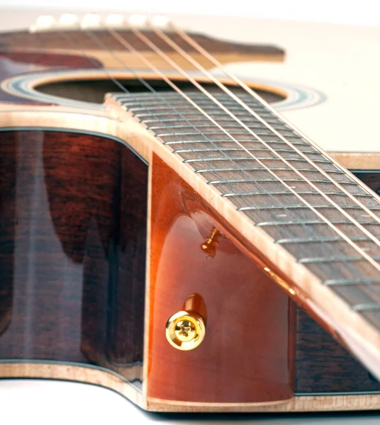 New Acoustic Guitar Close — Zdjęcie stockowe