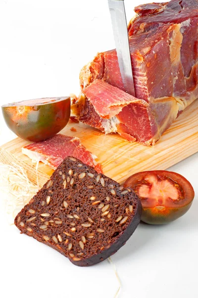 Carne Maiale Molto Gustosa Sul Tavolo — Foto Stock