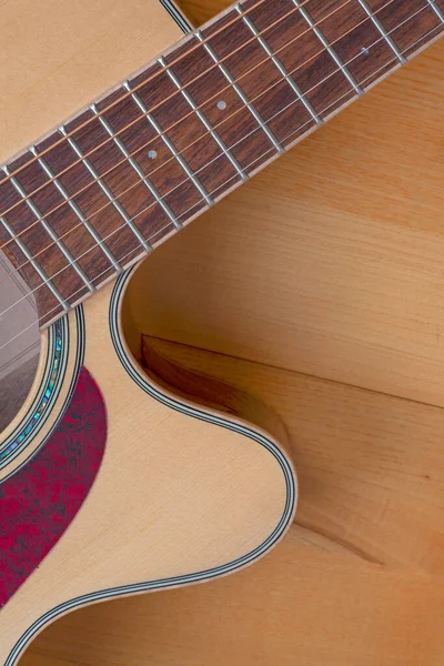 New Acoustic Guitar Close — Zdjęcie stockowe