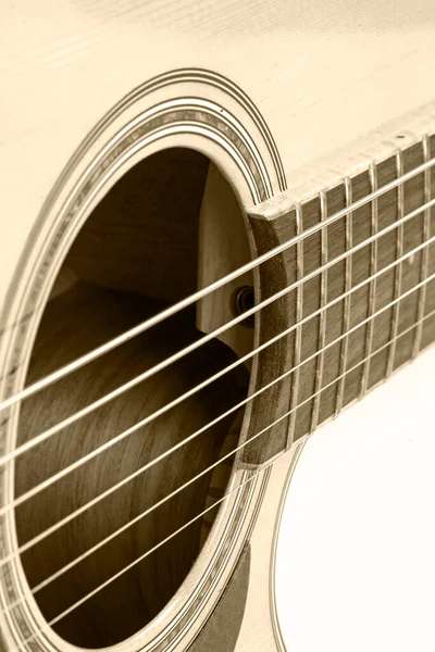 New Acoustic Guitar Close — Stockfoto