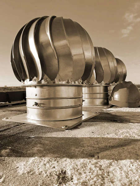 Turbine Roof Ventilator Industrial Ventilation — Stock Photo, Image