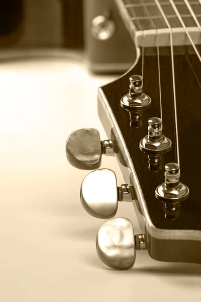 New Acoustic Guitar Close — Stockfoto