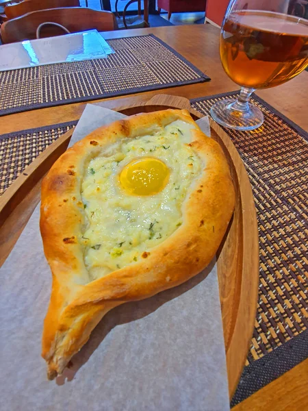 Georgian Cuisine Breakfast Haapuri — Stock Photo, Image
