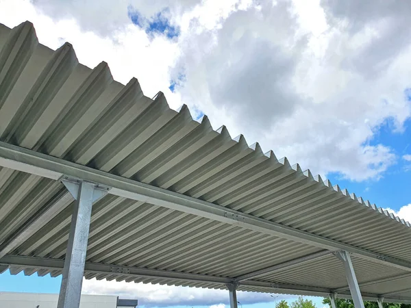 New Roof Building Construction Site — Stockfoto