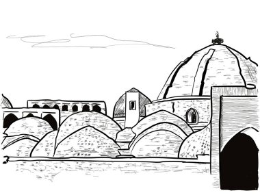  a very old building in the Uzbekistan