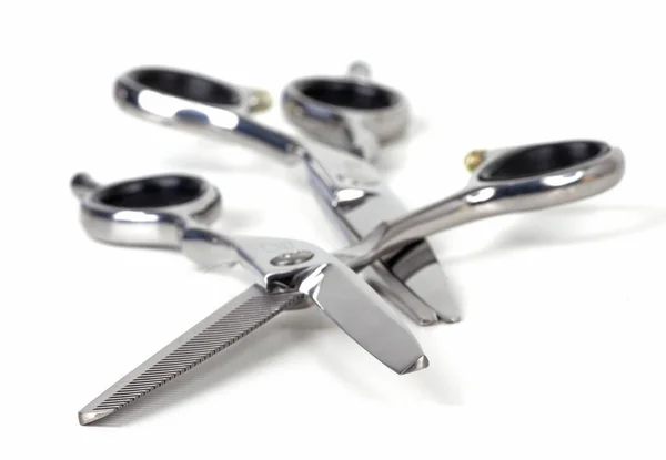 New Scissors White Hair Salon — Stock Photo, Image