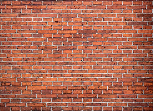 Textura Vieja Pared Ladrillo Rojo Disparo Horizontal Fondo Agradable Para — Foto de Stock
