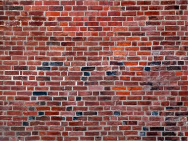 Eski kırmızı tuğla duvar dokusu. Tasarımın için güzel bir arkaplan.