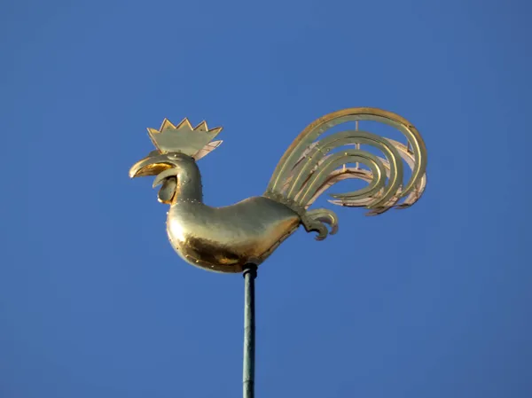 Der Goldene Hahn Auf Der Spitze Des Domturms Ist Ein — Stockfoto