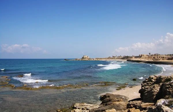 Medelhavet kusten i acre, israel — Stockfoto