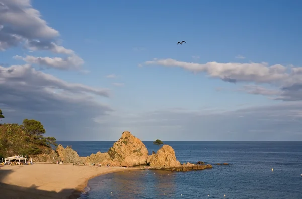 Mar menuda stranden i tossa de mar. Costa brava och Katalonien, Spanien — Stockfoto