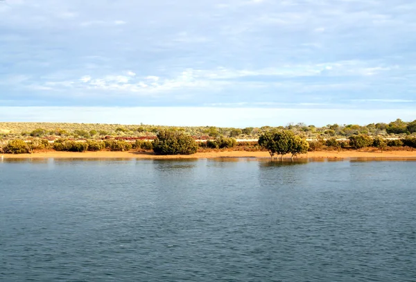 Een outback oever, port augusta (bovenaan Spencergolf), Zuid-aust — Stockfoto