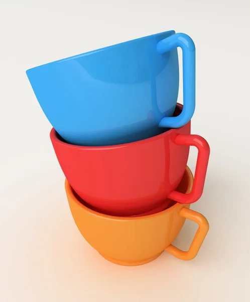 Coloridas tazas —  Fotos de Stock