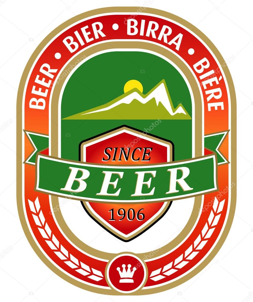 Vector beer label (eps8)