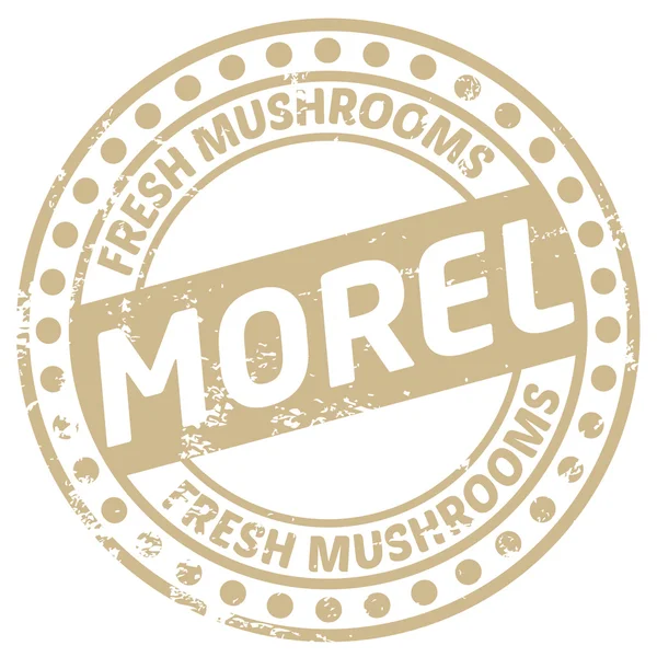 Morel mushroom stamp — Stock Vector