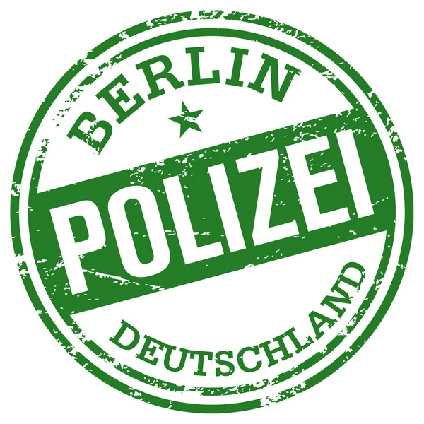 Carimbo de borracha Polizei — Vetor de Stock