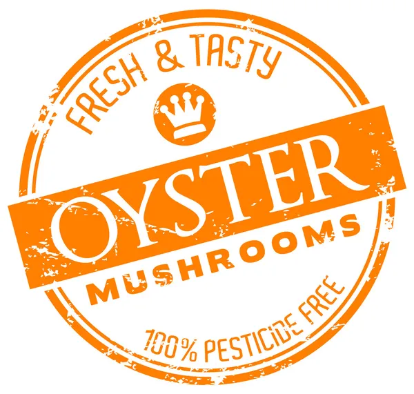 Oyster mushroom stamp — Stock Vector