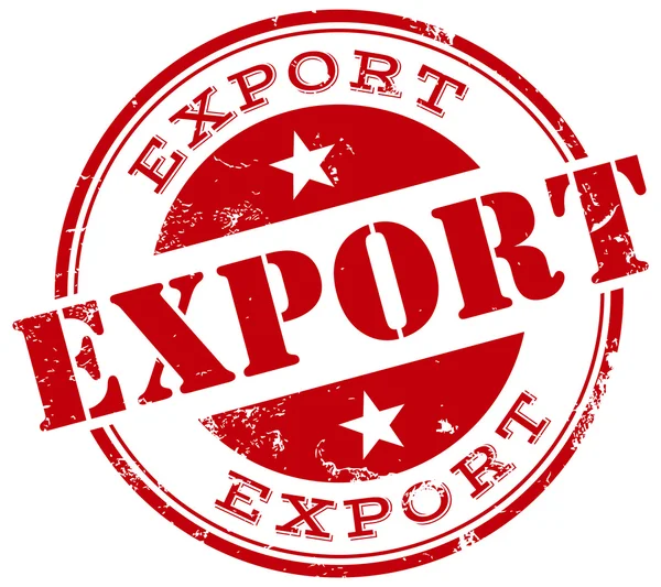 Sello rojo de exportación — Vector de stock