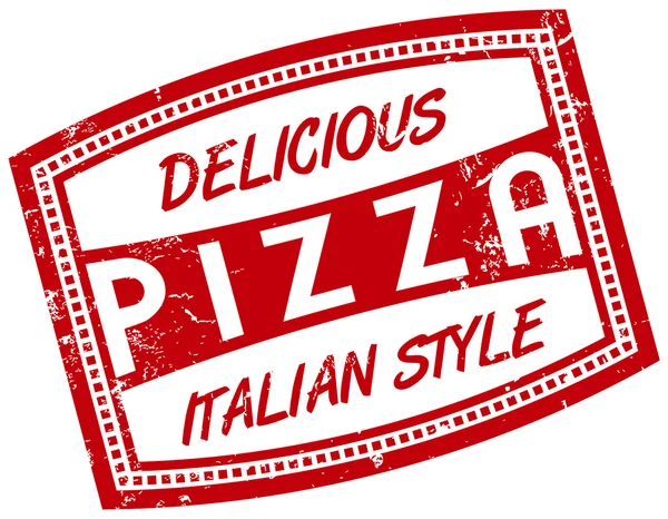 Delicioso sello de pizza — Archivo Imágenes Vectoriales