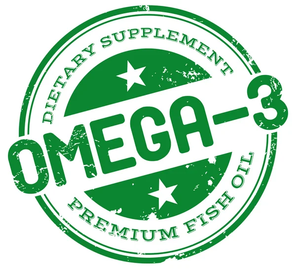 Omega-3 razítka — Stockový vektor