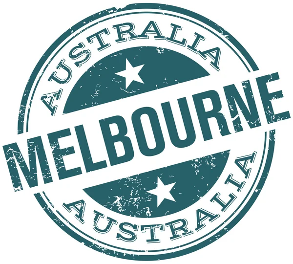 Francobollo Melbourne — Vettoriale Stock