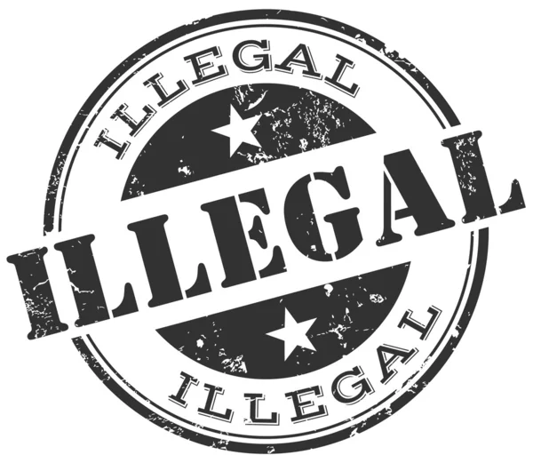 Timbre illégal — Image vectorielle