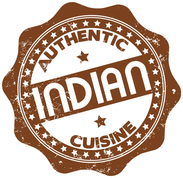 Indická kuchyně razítko — Stockový vektor