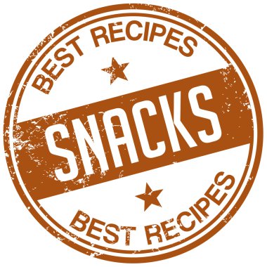 Snack recipes stamp clipart