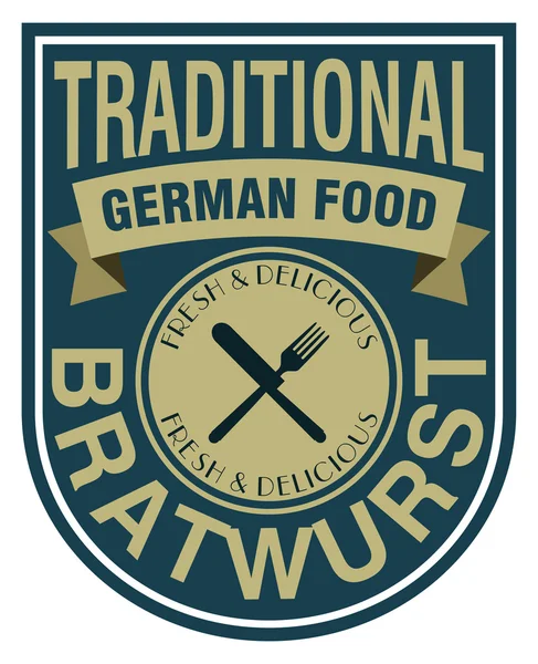 German food label — Stock Vector