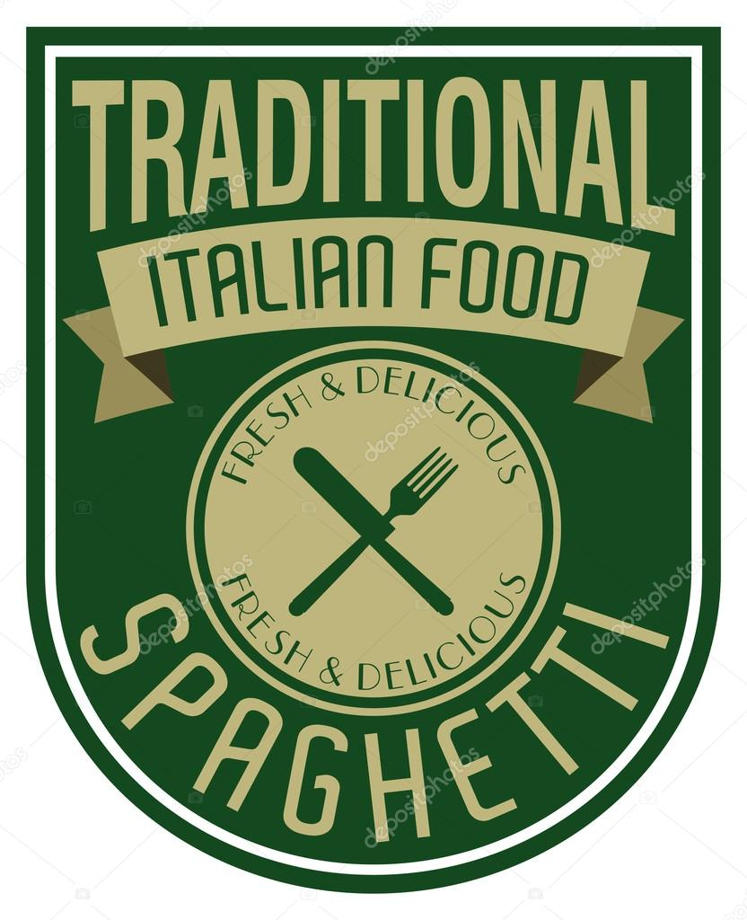 Italian spaghetti label