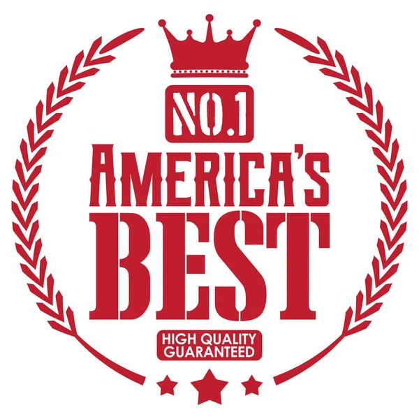 America Best Quê Distintivo Vetor — Vetor de Stock