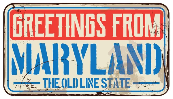 Hälsningar Från Maryland Banner — Stock vektor